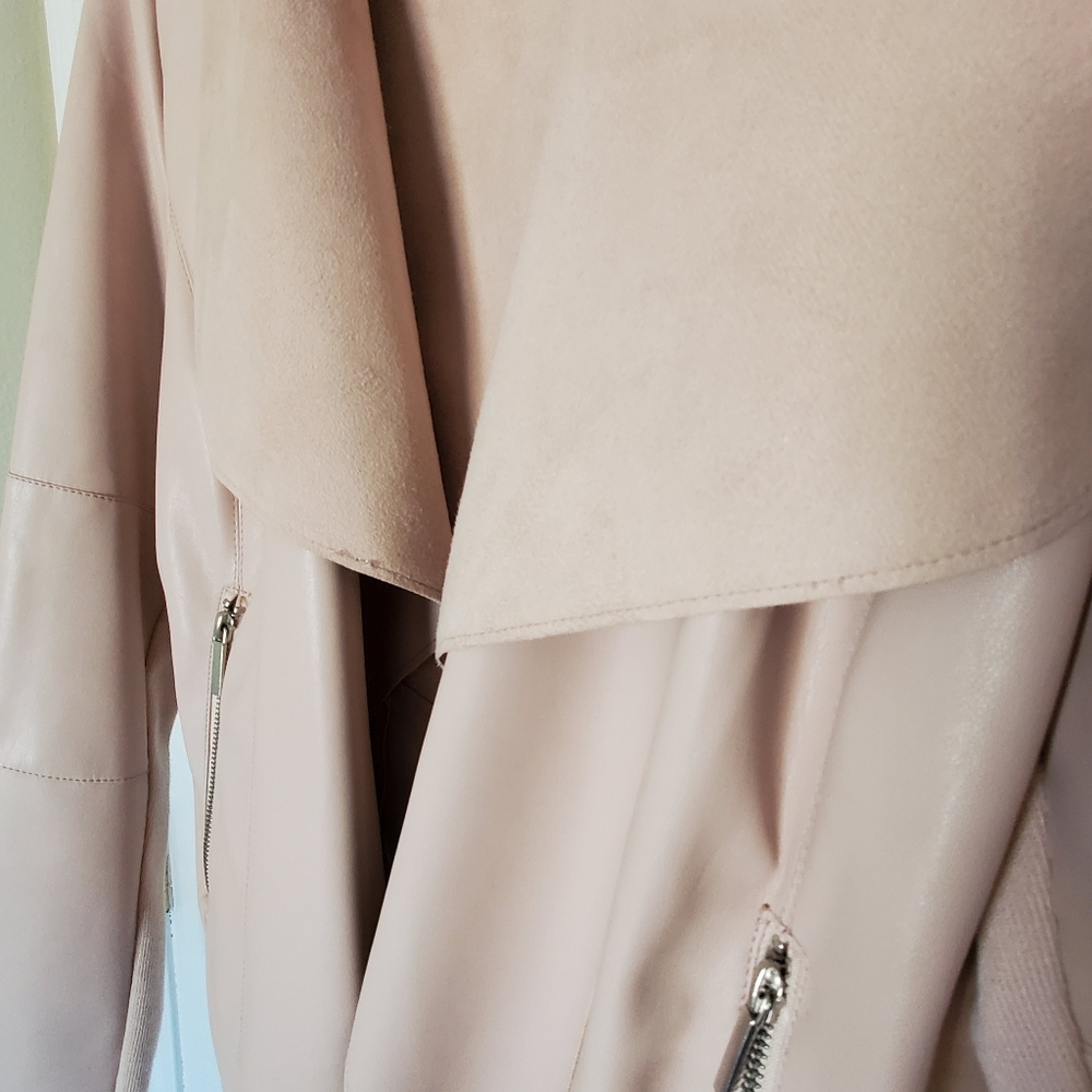Bagatelle Drape Faux Leather & Faux Suede Jacket - Picture 10 of 10